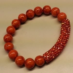 Orange beaded bracelet